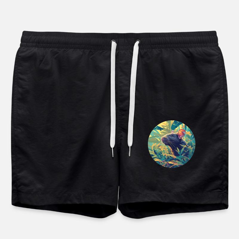 Ratten Ratte - Badeshorts - Schwarz