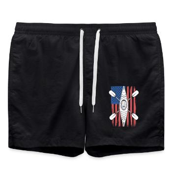 Kayak aventureux avec - Short de bain - noir - Devant - AI Model Male 185 light (185cm)