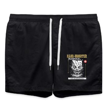 Volksfest Shirt: Käsewahn mit Biss - Badeshorts - Schwarz - Vorne - AI Model Male 185 light (185cm)