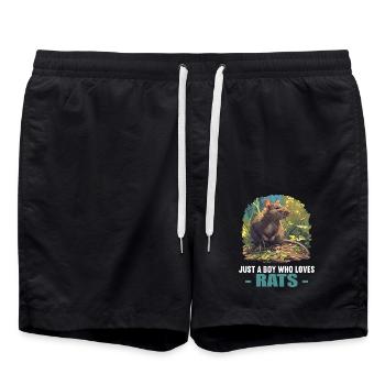 Rat Rat - Short de bain - noir - Devant - AI Model Male 185 light (185cm)