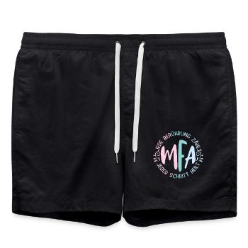 MFA Chaque contact compte Médical - Short de bain - noir - Devant - AI Model Male 185 light (185cm)