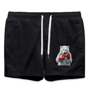 Eisbär - Badeshorts - Schwarz - Vorne - AI Model Male 185 light (185cm)