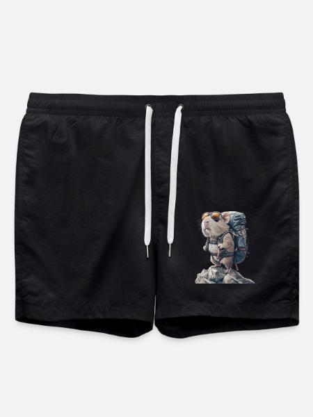 Meerschweinchen - Badeshorts - Schwarz