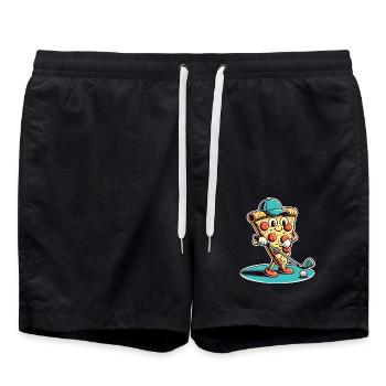 Golf Pizza - Swim Trunks - black - Front - AI Model Male 185 light (185cm)