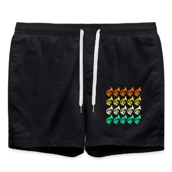 Horn player French horn - Swim Trunks - black - Front - AI Model Male 185 light (185cm)