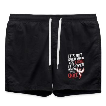 Ce n’est pas fini quand vous perdez la motivation de la persévérance - Short de bain - noir - Devant - AI Model Male 185 light (185cm)