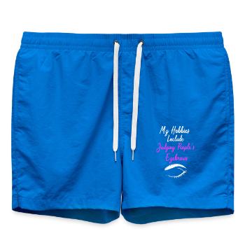 Cosmetics Beautician Microblading Make-up - Swim Trunks - cobalt blue - Front