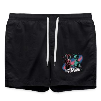 SERREZ-VOUS LA MAIN POUR L’AVENIR - Short de bain - noir - Devant - AI Model Male 185 light (185cm)