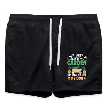 Chien de jardin - Short de bain - noir - Devant - AI Model Male 185 light (185cm)