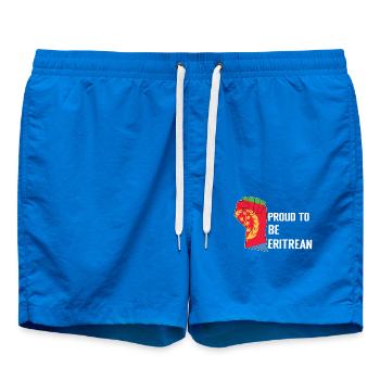 Proud Eritreans to be flag motif - Swim Trunks - cobalt blue - Front