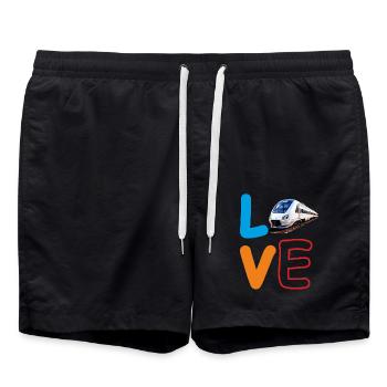TRAIN DE L’AMOUR - Short de bain - noir - Devant - AI Model Male 185 light (185cm)