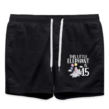 Elephant Lovers Gifts - Badeshorts - Schwarz - Vorne - AI Model Male 185 light (185cm)