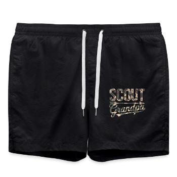 Pfadfinderführer Pfadfinder Camping - Badeshorts - Schwarz - Vorne - AI Model Male 185 light (185cm)