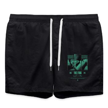 Red Eyed Tree Frog Rainforest Amphibian - Swim Trunks - black - Front - AI Model Male 185 light (185cm)