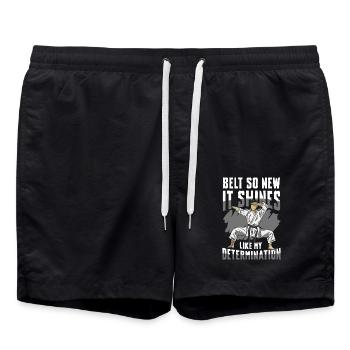 Gürtel So Neu Es Glänzt Wie Meine - Badeshorts - Schwarz - Vorne - AI Model Male 185 light (185cm)