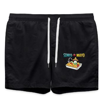 Sinko De Mayo Funny Cinco De Mayo Motif - Short de bain - noir - Devant - AI Model Male 185 light (185cm)