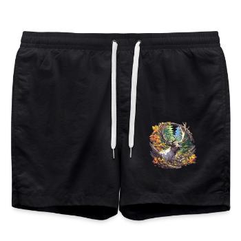 Rentiere Rentier - Badeshorts - Schwarz - Vorne - AI Model Male 185 light (185cm)