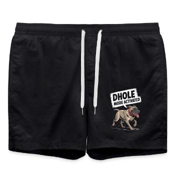 Dhole Lover Wildlife Canid Asiatischer Wildhund - Badeshorts - Schwarz - Vorne - AI Model Male 185 light (185cm)