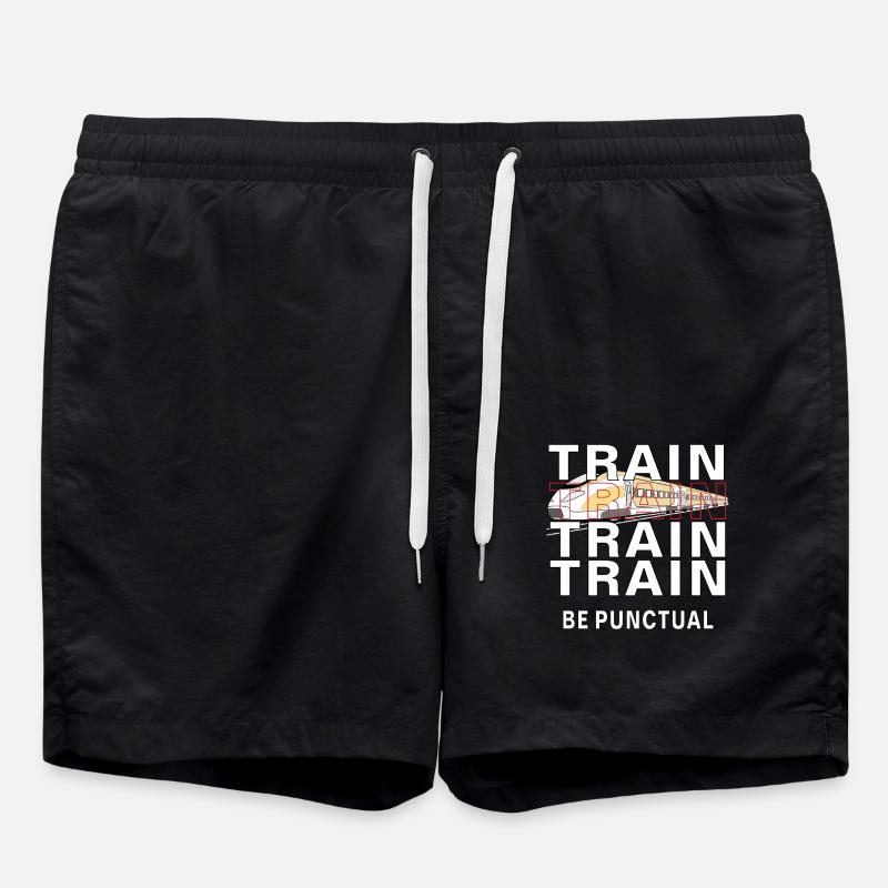 TRAIN ZOUG SOYEZ PONCTUEL - Short de bain - noir