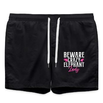 Elephant Lovers Gifts - Badeshorts - Schwarz - Vorne - AI Model Male 185 light (185cm)