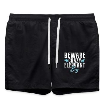 Elephant Lovers Gifts - Badeshorts - Schwarz - Vorne - AI Model Male 185 light (185cm)
