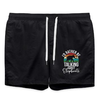Elephant Lovers Gifts - Badeshorts - Schwarz - Vorne - AI Model Male 185 light (185cm)