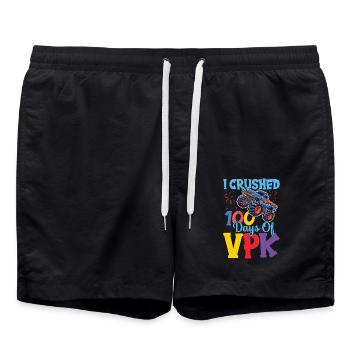 Ich Habe 100 Tage Vpk - Badeshorts - Schwarz - Vorne - AI Model Male 185 light (185cm)