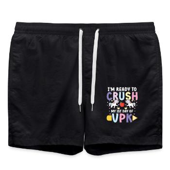 Ich Bin Bereit, Meinen Ersten Tag Von Vpk - Badeshorts - Schwarz - Vorne - AI Model Male 185 light (185cm)