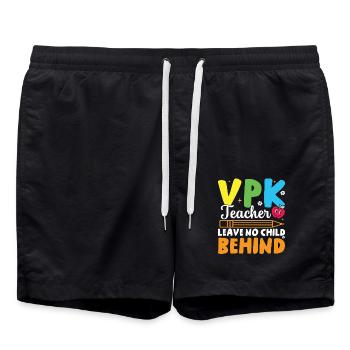 Les enseignants de VPK ne laissent aucun enfant de côté - Short de bain - noir - Devant - AI Model Male 185 light (185cm)