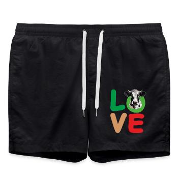 VACHE D’AMOUR - Short de bain - noir - Devant - AI Model Male 185 light (185cm)