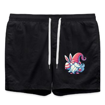 Gnome de Pâques avec nain d’oeuf - Short de bain - noir - Devant - AI Model Male 185 light (185cm)
