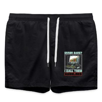 Statistician Error Bars I Call Them Data Analysis - Swim Trunks - black - Front - AI Model Male 185 light (185cm)