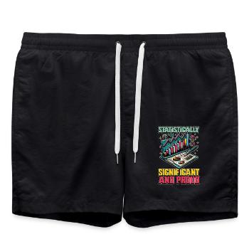Statistician Statistically Significant Accountant - Swim Trunks - black - Front - AI Model Male 185 light (185cm)