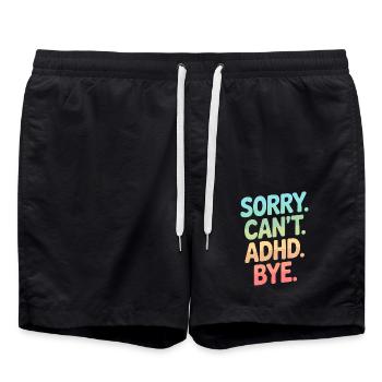 ADHD - Swim Trunks - black - Front - AI Model Male 185 light (185cm)