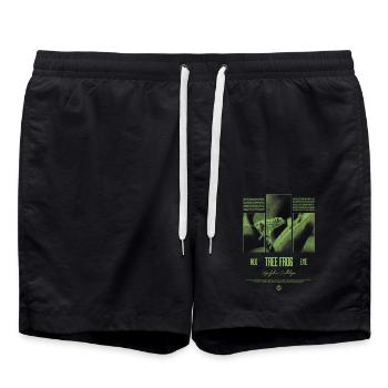 Red Eyed Tree Frog Rainforest Amphibian - Swim Trunks - black - Front - AI Model Male 185 light (185cm)