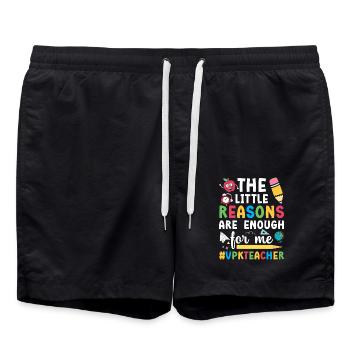 Les petites raisons me suffisent - Short de bain - noir - Devant - AI Model Male 185 light (185cm)