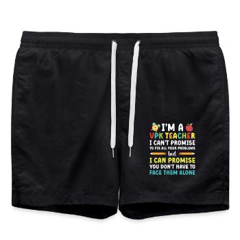 Je suis un professeur VPK, je ne peux pas - Short de bain - noir - Devant - AI Model Male 185 light (185cm)