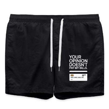 L’opinion de l’entrepreneur ne paie pas mes factures Freelance - Short de bain - noir - Devant - AI Model Male 185 light (185cm)