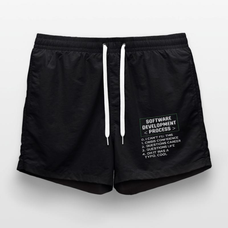 Software Development Process Humor Programmer Swim Trunks
