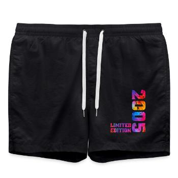 20 years old born in 2005 20th birthday boy girl - Swim Trunks - black - Front - AI Model Male 185 light (185cm)