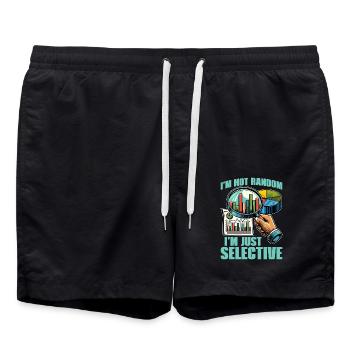 Statistician I'm Not Random I'm Mathematician - Swim Trunks - black - Front - AI Model Male 185 light (185cm)