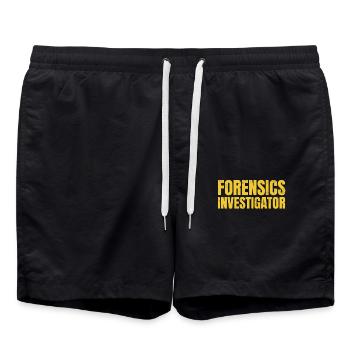 Enquêteur médico-légal Gift Forensics Science - Short de bain - noir - Devant - AI Model Male 185 light (185cm)