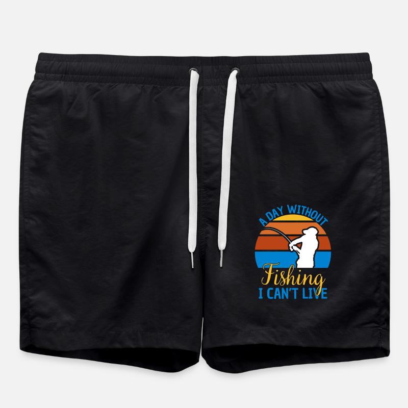 Pêche Dire Drôle Pêche Design - Short de bain - noir
