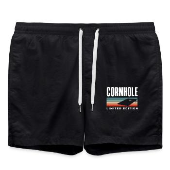 Cornhole Player Édition Limitée Style Vintage - Short de bain - noir - Devant - AI Model Male 185 light (185cm)