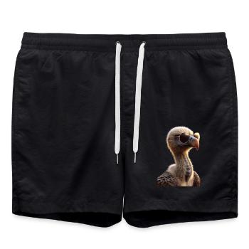 Vautour Oiseau de proie Vautour Vautour mignon Vautour - Short de bain - noir - Devant - AI Model Male 185 light (185cm)