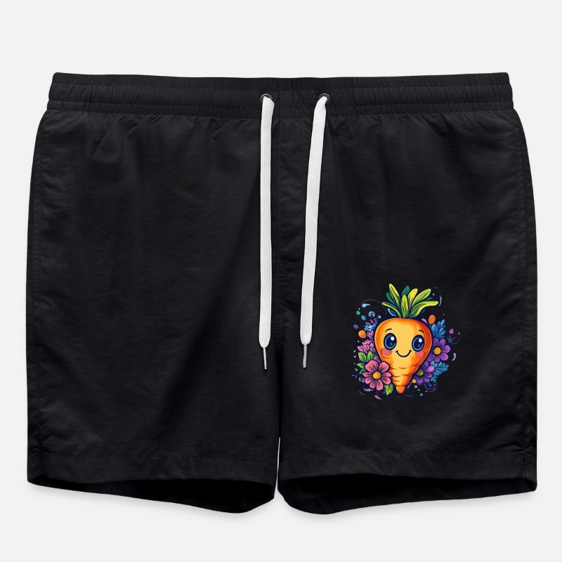 Fleur de carotte joyeuse - Short de bain - noir