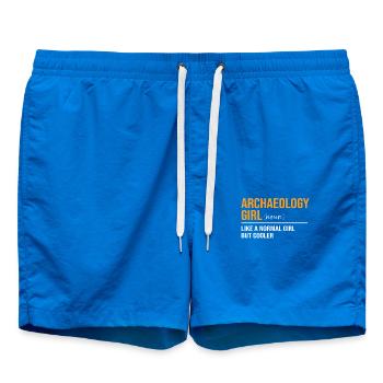 Archaeology Girl Daughter Mother - Swim Trunks - cobalt blue - Front