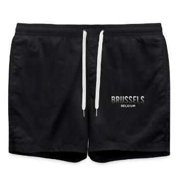Bruxelles, Belgique - Short de bain - noir - Devant - AI Model Male 185 light (185cm)