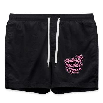 Mallorca Mädels Tour - Badeshorts - Schwarz - Vorne - AI Model Male 185 light (185cm)