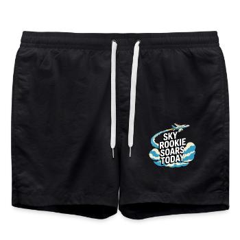 First time flying Travel Memory Sky - Swim Trunks - black - Front - AI Model Male 185 light (185cm)